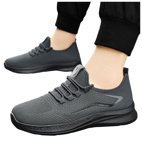 Dakaela Mens Running Shoes Sports Fashion Walking Sneakers Mesh Comfort Casual Dress Footwear Grey 8.5