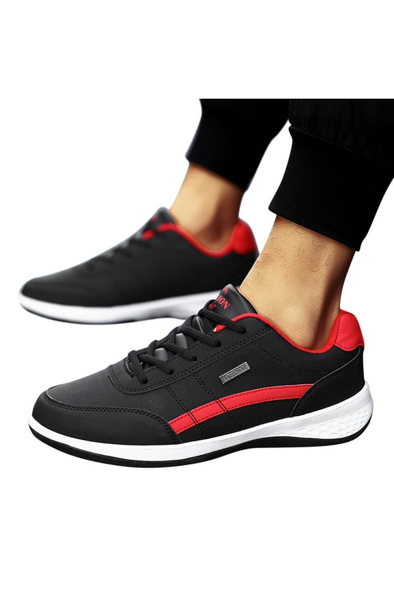 Mens Running Shoes Waterproof Tennis Hiking Fashion Sneakers Non Slip Gym Work Shoes Black 8