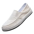thumbnail image 1 of Dakaela Mens Slip on Deck Shoes Casual Canvas Loafers Espadrilles Walking Boat Flat Sneakers Beige 9.5, 1 of 5