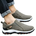 thumbnail image 1 of Dakaela Mens Slip on Loafers Walking Shoes Hands Free Comfort Casual Flat Running Sneakers Grey 10, 1 of 5
