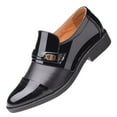 thumbnail image 1 of Dakaela Mens Slip on Penny Loafers Business Casual Dress Shoes Formal Tuxedo Leather Oxfords Black 10, 1 of 4