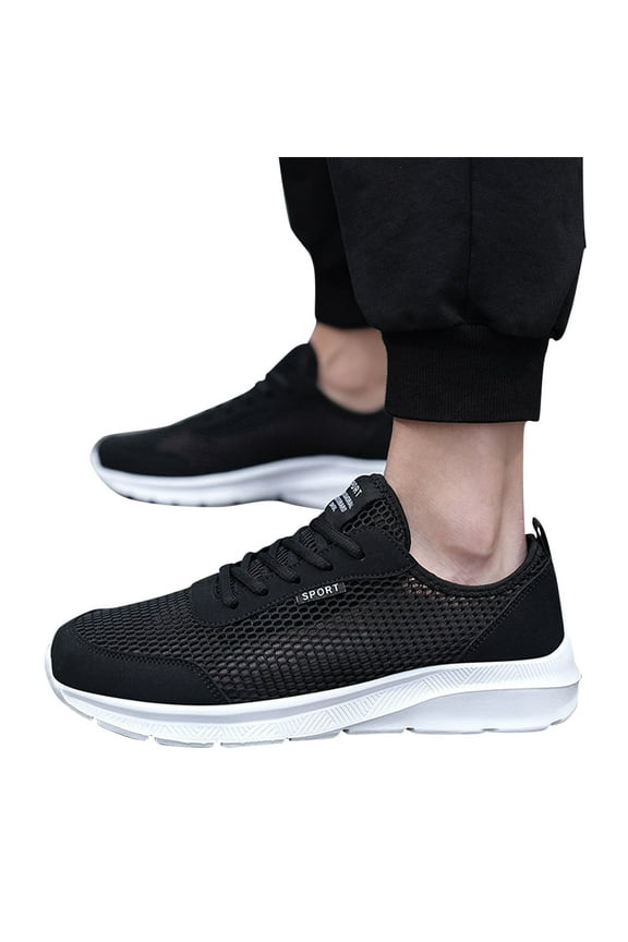 Mens Slip on Running Shoes Lightweight Walking Fashion Sneakers Mesh Workout Casual Sneaker