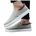 thumbnail image 1 of Dakaela Mens Slip on Sneakers Canvas Casual Dressy Work Loafers Low Top Walking Flats Shoes Grey 10.5, 1 of 7