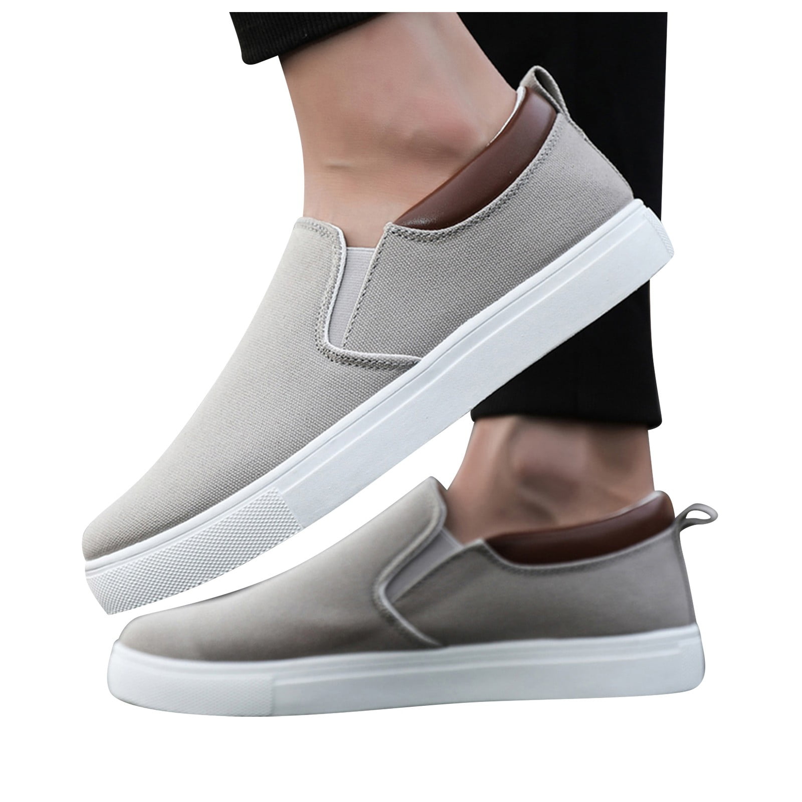 Born Gray Slip On Canvas Shoes Loafers Casual H58142 Men\'s size 9 1/2 M Harrison Slip-on Casual Loafer | Vance Footwear main image 4