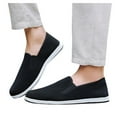 thumbnail image 1 of Dakaela Mens Slip on Sneakers Canvas Casual Loafers Shoes Summer Walking Work Shoes for Men Black 8.5, 1 of 8
