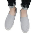 thumbnail image 1 of Dakaela Mens Slip on Sneakers Zero Drop Casual Boat Deck Shoes Vintage Flat Canvas Loafers Grey 8.5, 1 of 6