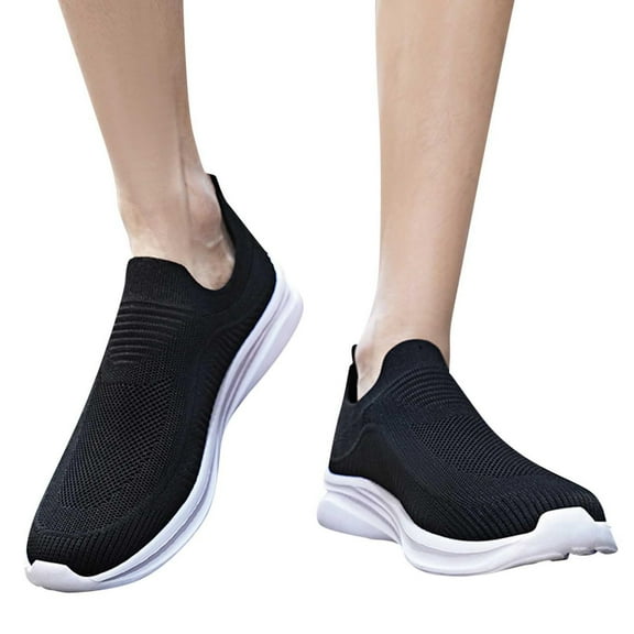 Dakaela Mens Walking Shoes Slip on Lightweight Running Workout Athletic Tennis Shoe Gym Sneakers