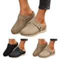 thumbnail image 1 of Dakaela Mules for Women Comfortable Slip on Closed Toe Clogs Memory Foam Wedge Slides Summer Casual Wprk Walking Platform Sandals Black 6, 1 of 8
