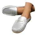 thumbnail image 1 of Dakaela Mules for Women Round Toe Backless Slip on Flats Comfortable Casual Walking Slide Work Loafers, 1 of 6