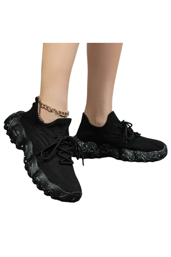 Nurse Shoes for Women Classic Mesh Breathable Lightweight Non Slip Orthopedic Sneakers Black 6