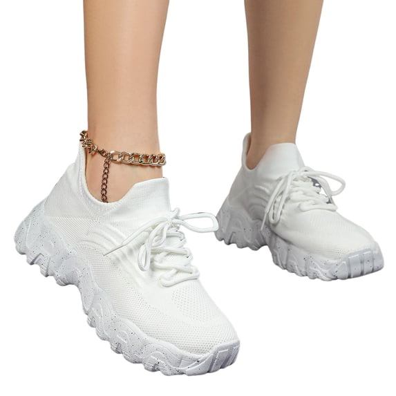 Dakaela Nurse Shoes for Women Classic Mesh Breathable Lightweight Non Slip Orthopedic Sneakers Clear 8.5