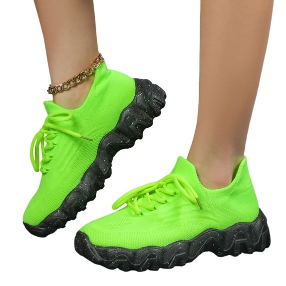 Dakaela Nurse Shoes for Women Classic Mesh Breathable Lightweight Non Slip Orthopedic Sneakers Green 7