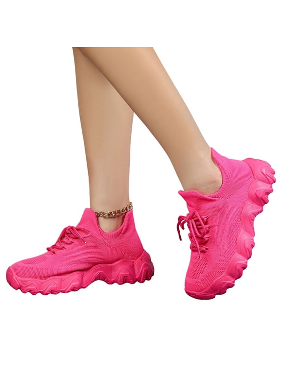 Nurse Shoes for Women Classic Mesh Breathable Lightweight Non Slip Orthopedic Sneakers Pink 7.5