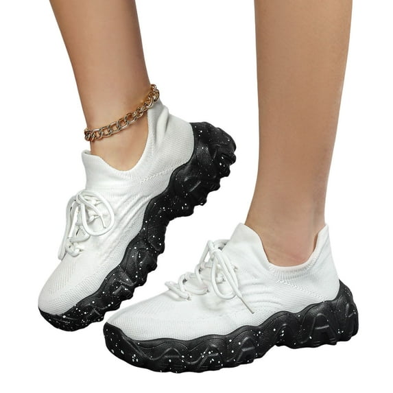 Dakaela Nurse Shoes for Women Classic Mesh Breathable Lightweight Non Slip Orthopedic Sneakers White 7