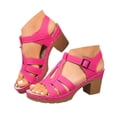 thumbnail image 1 of Dakaela Orthopedic Heeles Sandals for Women Arch Support Slip on Dressy Shoes Chunky Heel Summer Pumps, 1 of 9