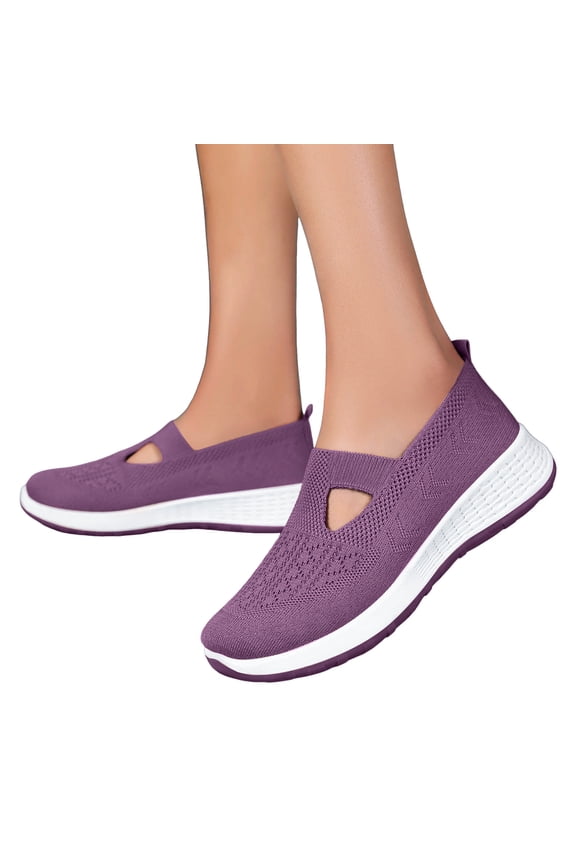 Orthopedic Shoes for Women 2026 Wide Width Walking Slip on Sneakers Comfortable Summer Casual Flat Loafers with Arch Support Size 6-9