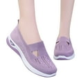 thumbnail image 1 of Dakaela Orthopedic Shoes for Women Wide Width Walking Slip on Sneakers Arch Support Nurse Loafers Purple 7.5, 1 of 7