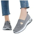 thumbnail image 1 of Dakaela Orthopedic Walking Shoes for Women 2025 Woven Arch Support Slip on Running Sneakers Grey 8, 1 of 5