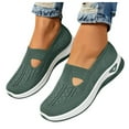 thumbnail image 1 of Dakaela Orthopedic Walking Shoes for Women Arch Support Slip on Casual Running Diabetic Sneakers Green 8, 1 of 6