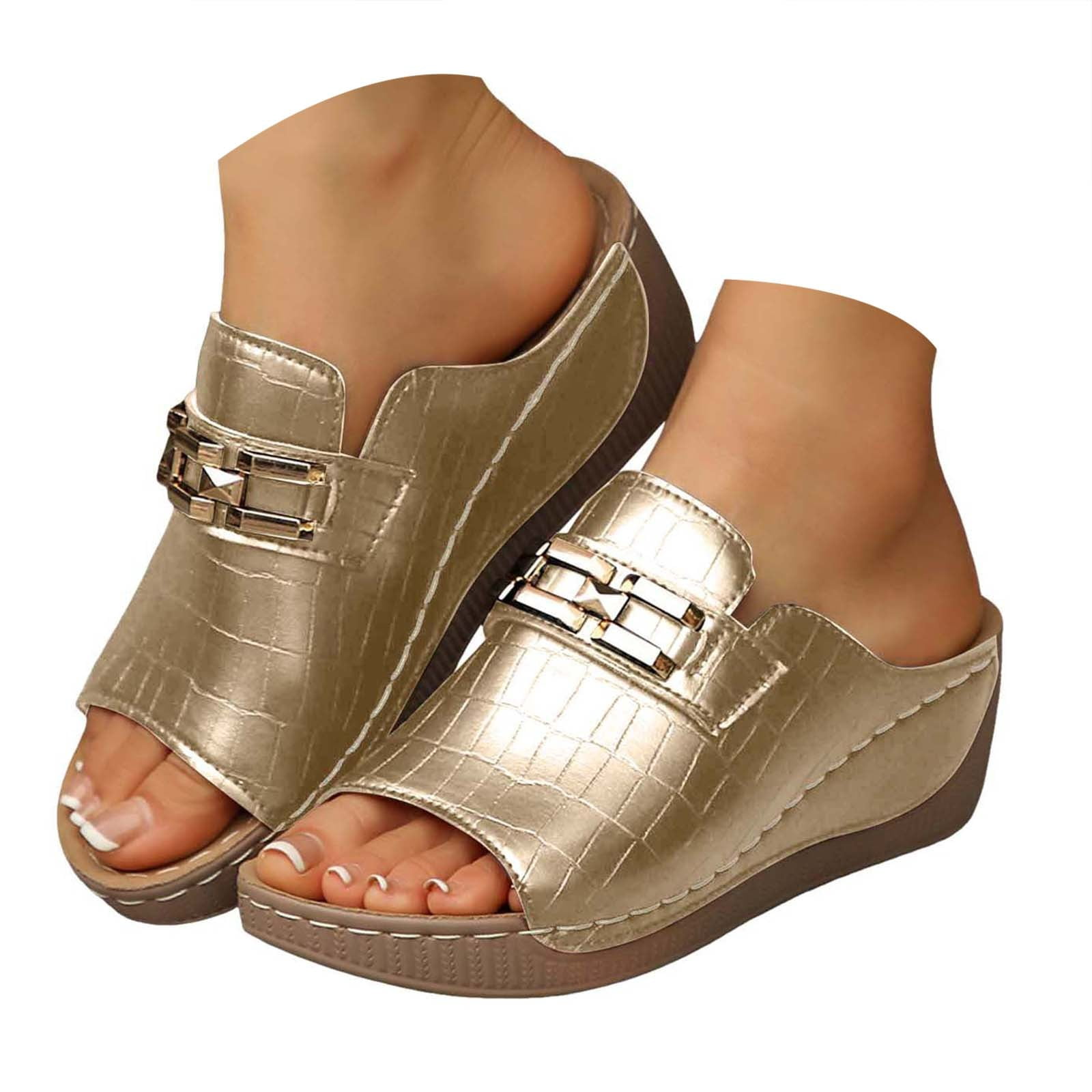 Casual Orthopedic Wedge Mule Sandals