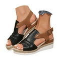 thumbnail image 1 of Dakaela Orthopedic Wedge Sandals for Women Open Toe Summer Dress Platform Shoes Beach Walking Sandal, 1 of 6