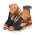 thumbnail image 1 of Dakaela Orthopedic Wedge Sandals for Women Open Toe Summer Dress Platform Shoes Beach Walking Sandal, 1 of 7