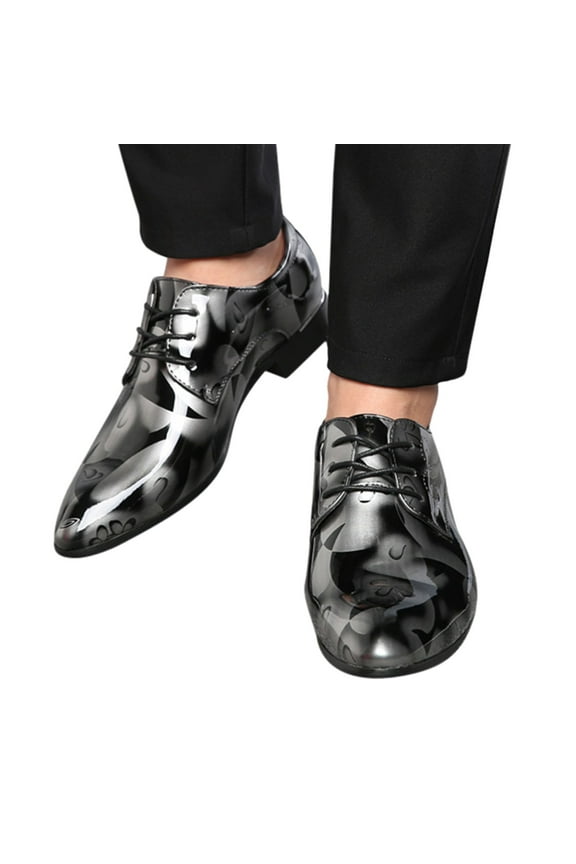 Pointed Toe Dress Oxfords Shoes for Men Monk Strap Work Fashion Casual Slip on Derby Shoe