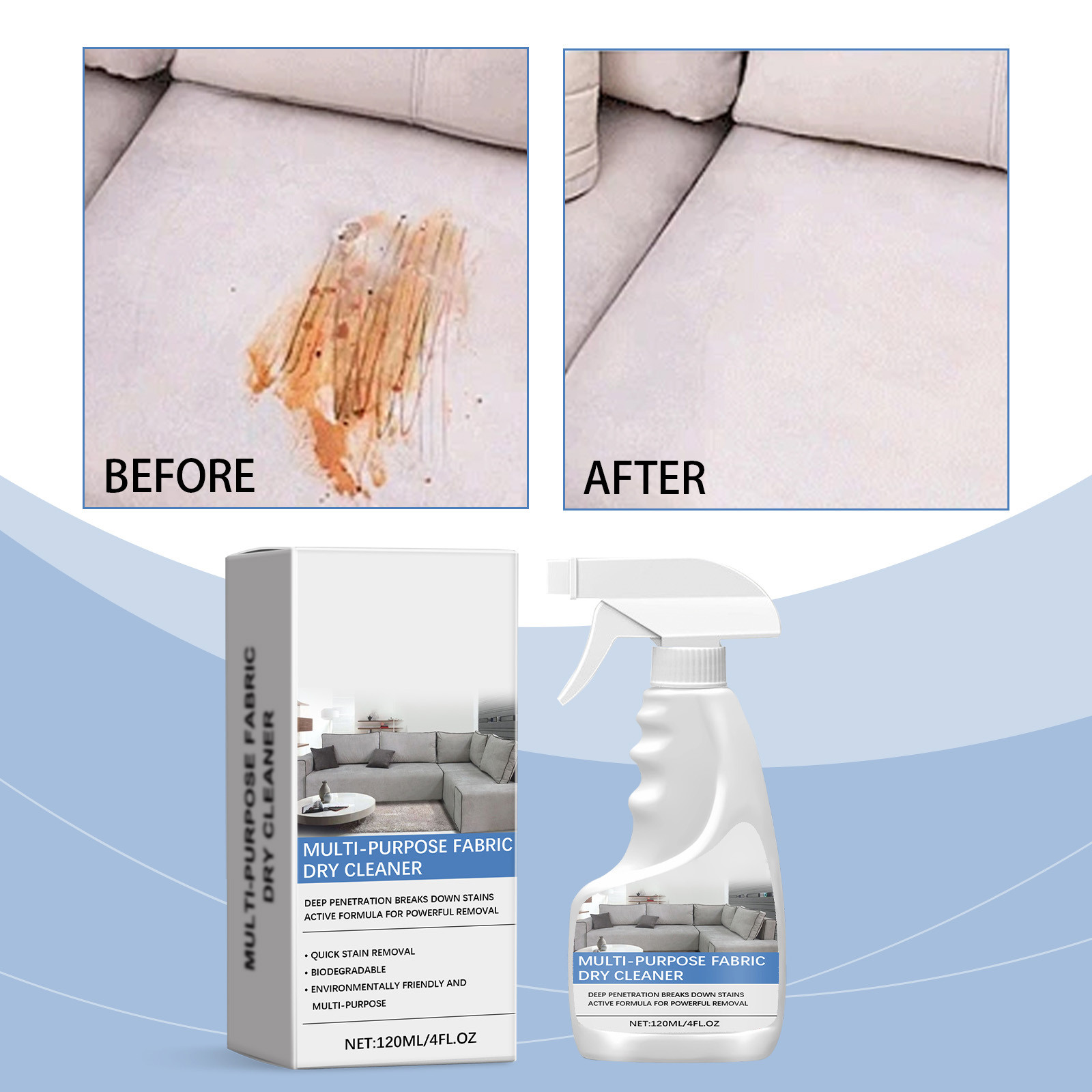 Dakaela Purpose Fabric Dry Cleaner Stain Removal Purpose Fabric Dry