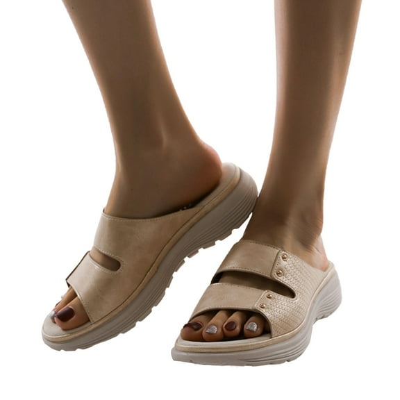 Dakaela Recovery Sandals Women Arch Support Slip on Walking Slides Orthopedic Summer Beach Shoes