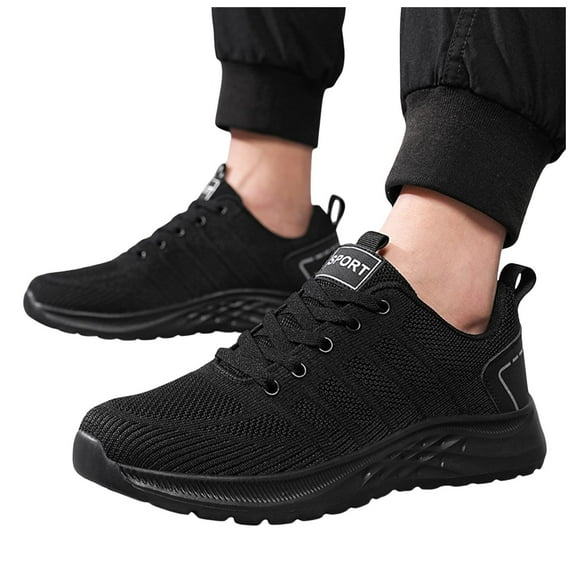 Dakaela Running Shoes for Women Men Mesh Breathable Walking Fashion Sneakers with Arch Support Black 6.5