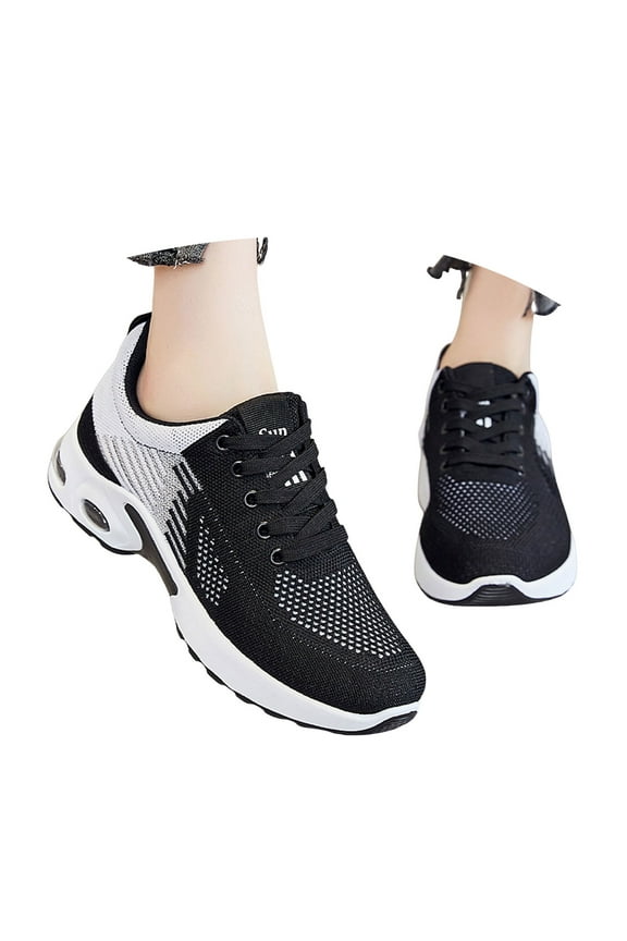 Running Shoes for Women Non Slip Lightweight Tennis Walking Sneakers Mesh Sport Shoe Black 9