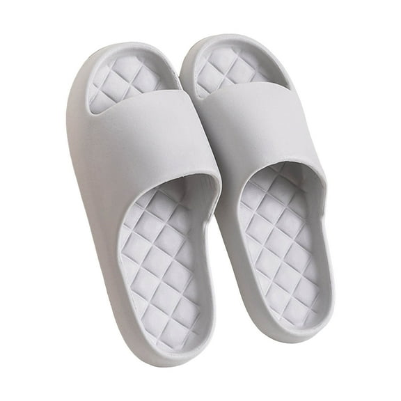 Dakaela Shower Shoes for Women Men Quick Drying Non-Slip Pool Slides Comfortable College Dorm Slippers Beach Sandals Grey 8