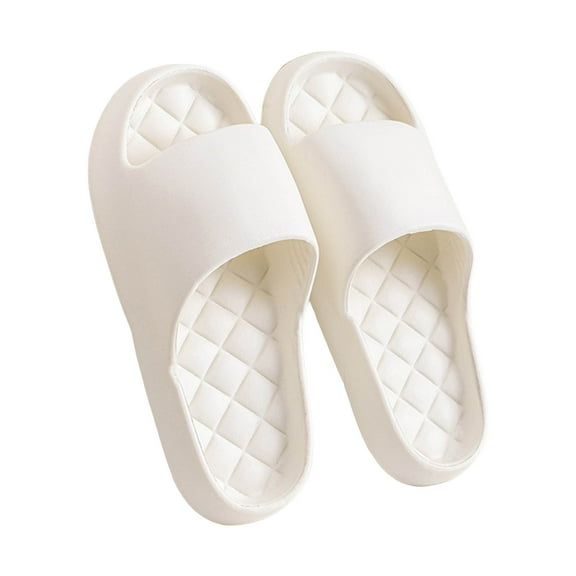 Dakaela Shower Shoes for Women Men Quick Drying Non-Slip Pool Slides Comfortable College Dorm Slippers Beach Sandals White 8