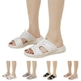 thumbnail image 1 of Dakaela Slides Sandals for Women Breathable Mesh Sports Athletic Casual Slippers Lightweight Memory Foam Non Slip Walking Shoes with Arch Support Size 6-10 Black, 1 of 8