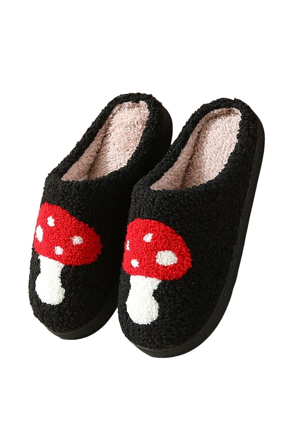 Slippers for Women Men Winter Fluffy Plush House Shoes Cute Warm Indoor Outdoor Slip on Slides
