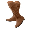 thumbnail image 1 of Dakaela Slouchy Knee High Boots Women Suede Western Riding Tall Boots Hidden Wedge Fall Winter Dress Wide Calf Booties, 1 of 6