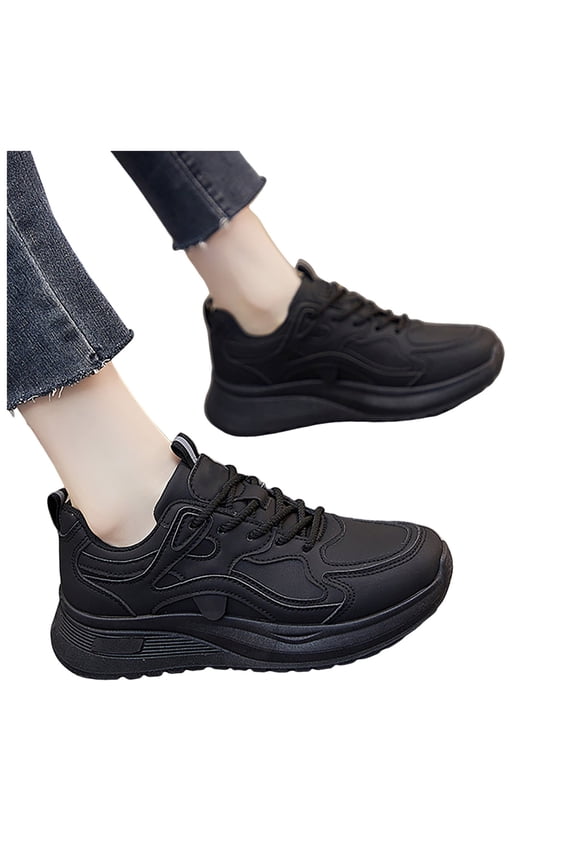 Sneakers for Women Breathable Non Slip Walking Shoes Lightweight Running Tennis Shoe Black 8