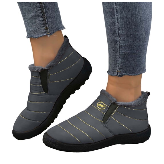 Dakaela Snow Boots for Women Winter Warm Non Slip Orthopedic Shoes Waterproof Arch Support Walking Booties