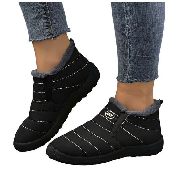 Dakaela Snow Boots for Women Winter Warm Non Slip Orthopedic Shoes Waterproof Arch Support Walking Booties