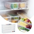 Dakaela Storage Box with Lids Clear Stackable Fridge Organization