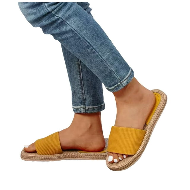 Teloly womens cotton memory foam summer house slippers slides indoor