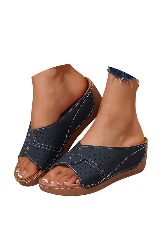 Summer Sandals for Women 2025 Platform Wedge Slides Arch Support Orthotic Walking Casual Shoes