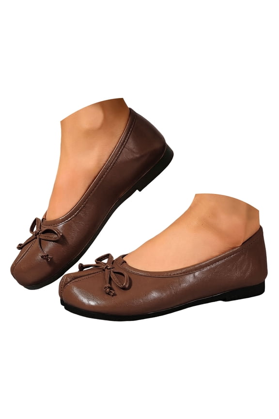Tabi Mary Jane Shoes Women Split Toe Wide Width Womens Flats Comfortable Casual Dressy Party School Work Dress Pumps Shoes Brown,6