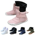 thumbnail image 1 of Dakaela Toddler Boots Girls Boys Wide Winter Snow Boot Kids Zero Drop Barefoot Hiking Shoes Indoor Outdoor Fleece Sneakers Black Size 1.5, 1 of 9