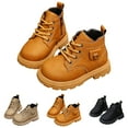 thumbnail image 1 of Dakaela Toddler Boys Girls Boots Kids Lace up Combat Work Boot Baby Hiking Winter Snow Ankle Booties 1-9Y, 1 of 7