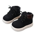 thumbnail image 1 of Dakaela Toddler Boys Girls Work Boots Kids Lace up Winter Combat Booties Platform High Top Casual Hiking Outdoor Sneakers Shoes Black 6, 1 of 7