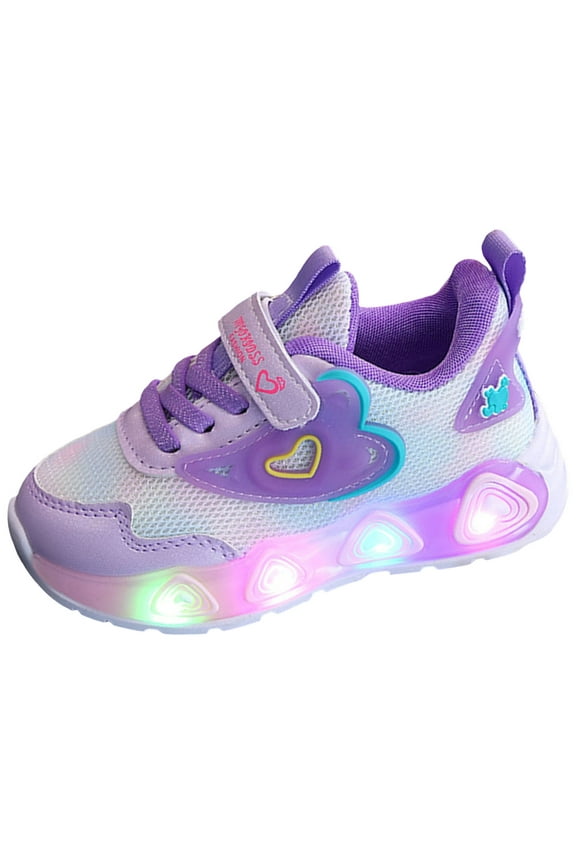 Toddler Light up Shoes Boys Girls LED Tennis Sneakers Kids Breathable Luminous Running Shoes
