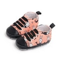 thumbnail image 1 of Dakaela Unisex Baby Boys Girls Shoes Newborn Infant Anti Slip Canvas Sneakers Toddler First Walkers Crib Shoes Orange Size 4.5, 1 of 7