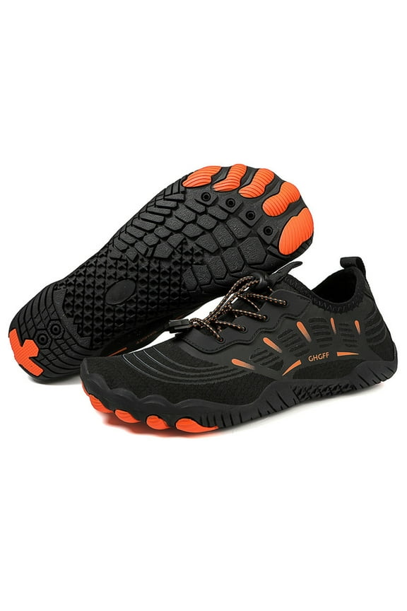 Unisex Mens Womens Hiking Water Shoes Quick Dry Barefoot Aqua Sneakers for Swim Beach Black 7