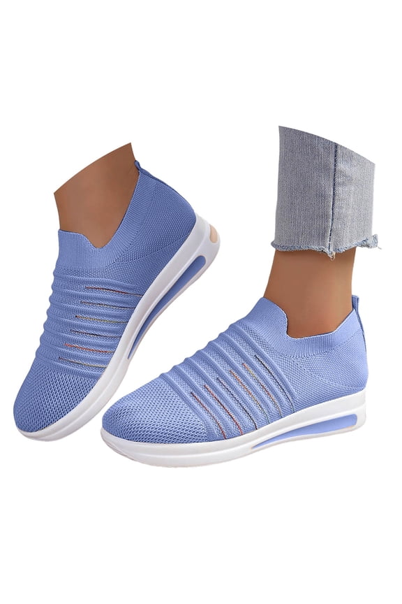 Walking Shoes Women Casual Sock Sneakers Lightweight Comfy Mesh Knit Running Tennis Flats